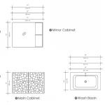 Comprehensive Cabinet and Wash Basin guide for PSW Mirror Cabinet, Main Cabinet and Wash Basin