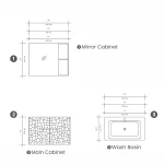 Comprehensive Cabinet and Wash Basin guide for PSW Mirror Cabinet, Main Cabinet and Wash Basin