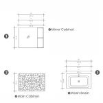 Comprehensive Cabinet and Wash Basin guide for PSW Mirror Cabinet, Main Cabinet and Wash Basin
